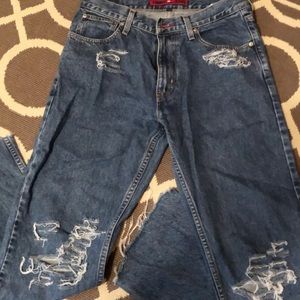 Tommy Hilfiger Distressed High Waist Jeans